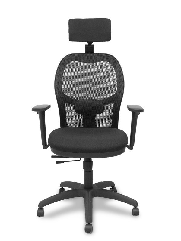 Silla Jorquera Traslack Malla Negra Asiento Bali Negro Brazos D