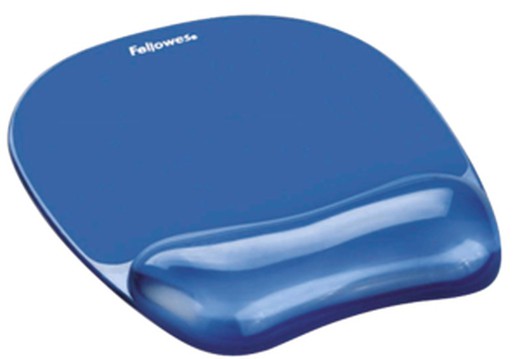 Alfombrilla y reposamuñecas flexible de gel azul Ref. 91141