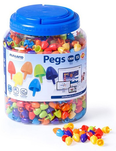 Pegs 15 mm  - Colores brillantes