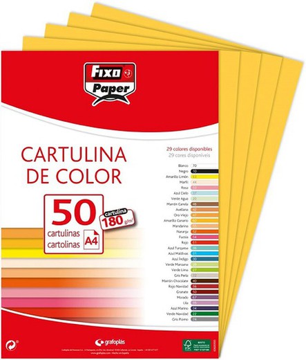 Cartolina FIXO A4, paquet 50 und. Groc Canari