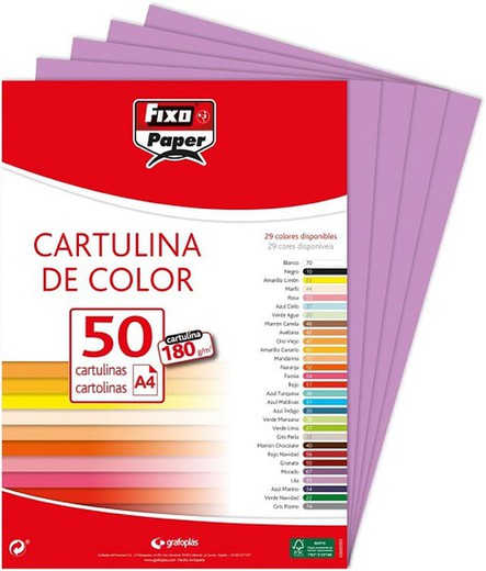 Cartolina FIXO A4, paquet 50 und. Lila