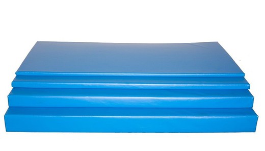 Colchonetas poliéster azul 10 cm.