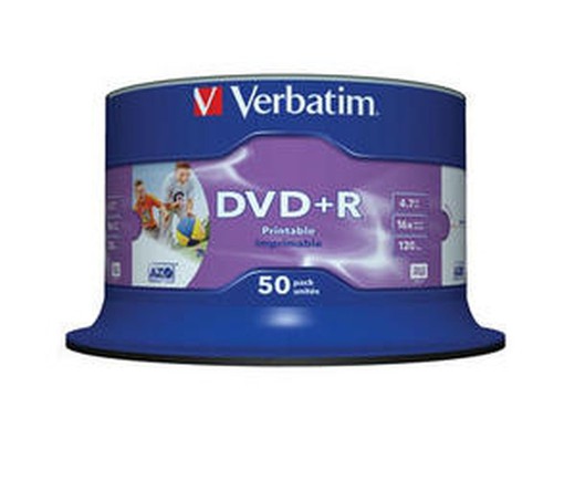 DVD +R VERBATIM 16X 4.7GB, bobina 50 und.