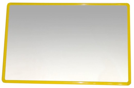 Espejo infantil de seguridad marco de aluminio Amarillo 50 x 120 cm