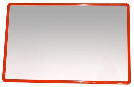 Espejo infantil de seguridad marco de aluminio Rojo 120 x 50 cm