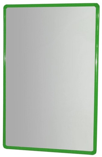 Espejo infantil de seguridad marco de aluminio Verde 65 x 100 cm