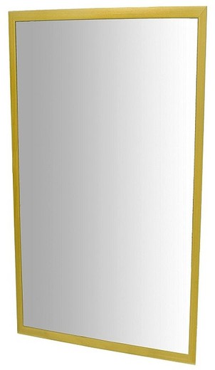 Espejo infantil de seguridad marco de madera Amarillo 65 x 100 cm