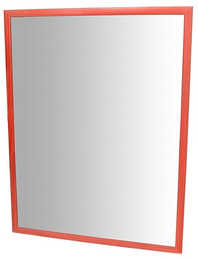 Espejo infantil de seguridad marco de madera Rojo 65 x 100 cm