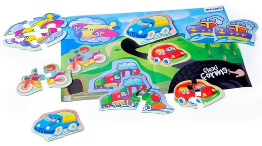 Set de 6 puzles: Els vehicles