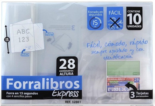 Forralibros Express 28 cm OFFICE BOX, 10 und.
