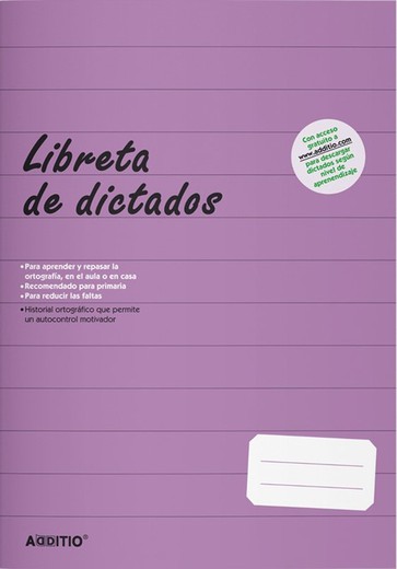Libreta de Dictados Primaria ADDITIO (CASTELLANO)