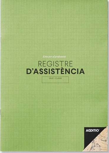 Llibre registre Assistència ADDITIO (CATALÀ)