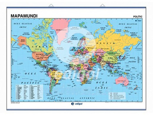 Mapa Mural Mundi Físicopolítico Ref1380 Edigol Ediciones Ah H1719 — Latiendadelmaestro 8662