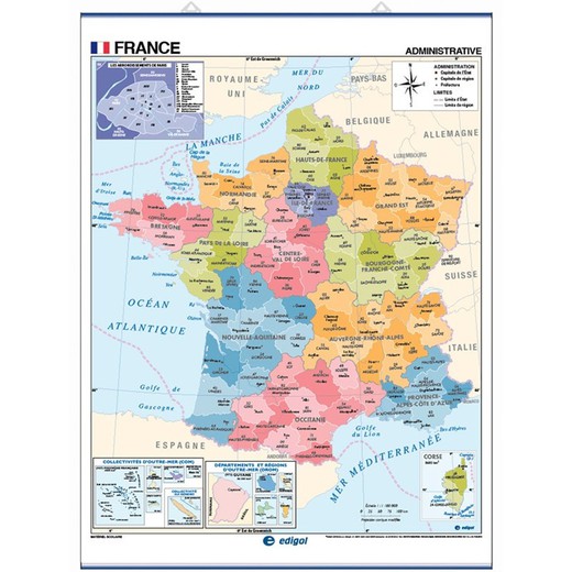 Mapas murales en Francés