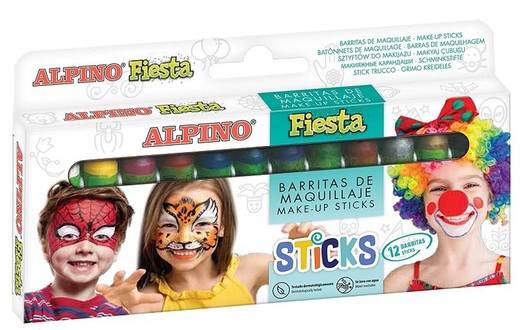 Maquillaje Alpino Mega Fiesta Set 12 barritas 5grs.