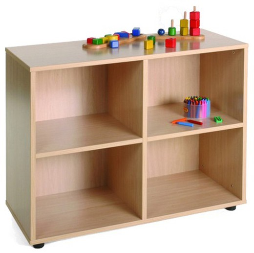 Mueble infantil bajo 4 casillas