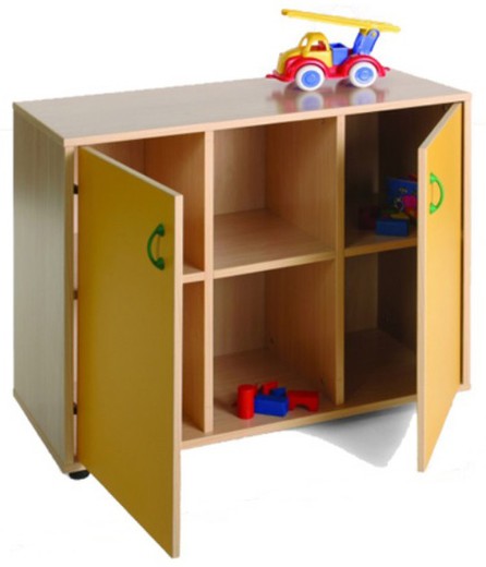 Mueble infantil bajo armario 6 casillas