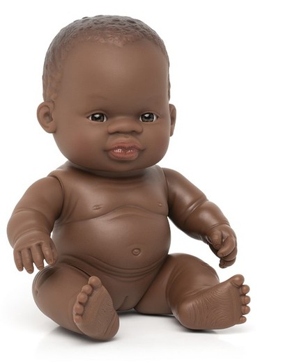 Muñeca niña Africana sin ropa 21 cm.