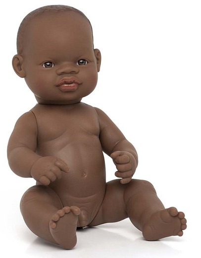 Muñeco bebé niño Africano 32 cm.