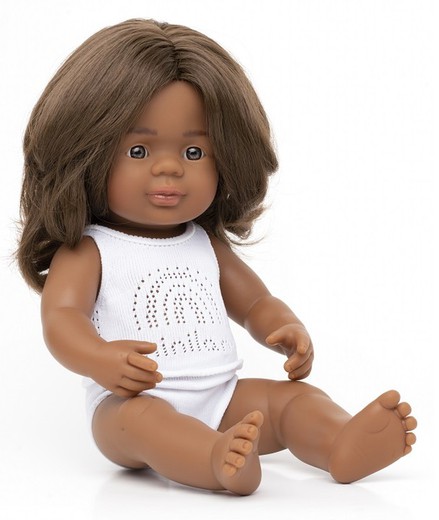 Muñeco niña aborigen australiano 38 cm.