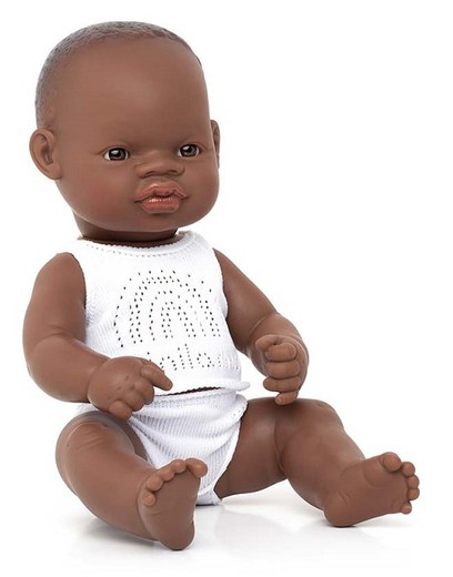 Muñeco niña africana 32 cm.