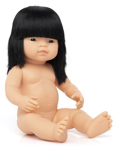 Muñeco niña asiática 38 cm.