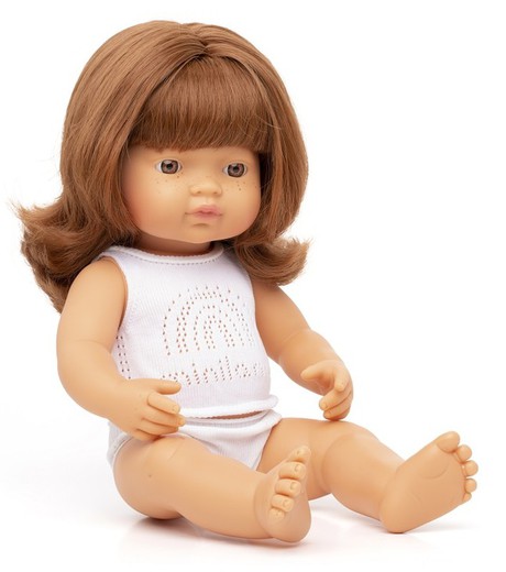 Ninot nena caucàsica pèl-roja 38 cm.