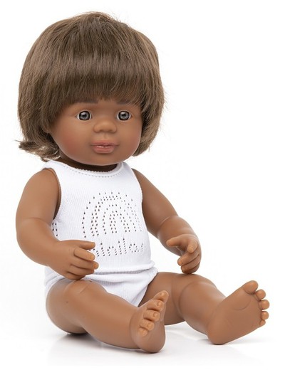 Muñeco niño aborigen australiano 38 cm.