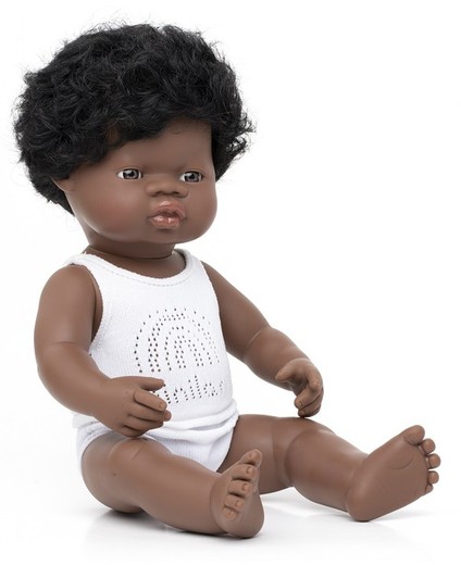 Muñeco niño africano 38 cm.