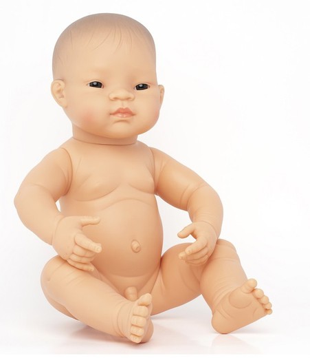 Muñeco recién nacido niño asiático 40 cm.