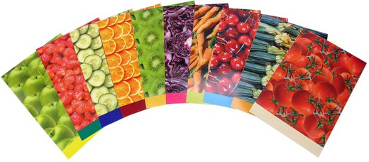 Paper creatiu Fruites i Vegetals Naturals 210 * 297 mm.