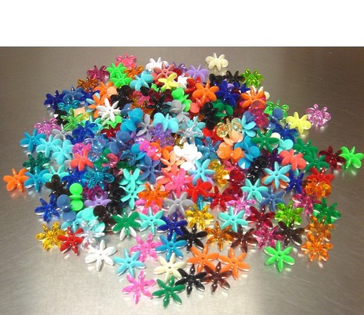 Perlas en forma de flores de colores ¡¡ÚLTIMAS EXISTENCIAS!!