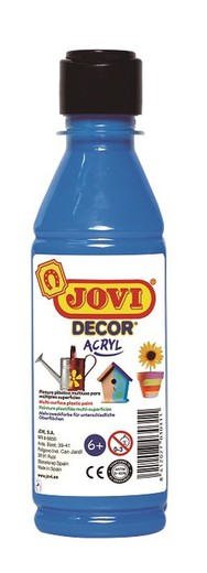 Pintura JOVIDECOR acryl 250 ml. Blau cyan