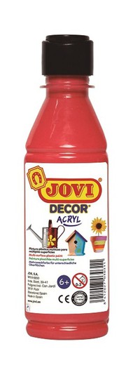 Pintura JOVIDECOR acryl 250 ml. Rojo