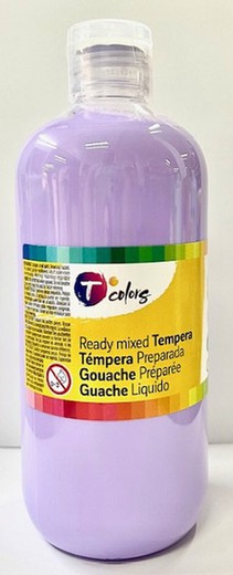 Pintura tempera preparada T COLORS 500 ml. Lavanda