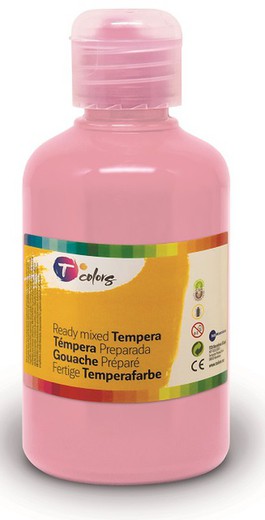 Pintura tempera preparada T COLORS 500 ml. Rosa