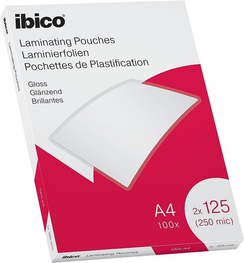 Plástico plastificadora IBICO A3 125 micras, 100 unid. Ibico MC-L0108 —  latiendadelmaestro