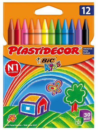 Plastidecor BIC-KIDS caixa 12 colors