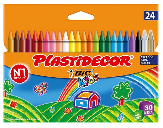 Plastidecor BIC-KIDS caixa 24 colors