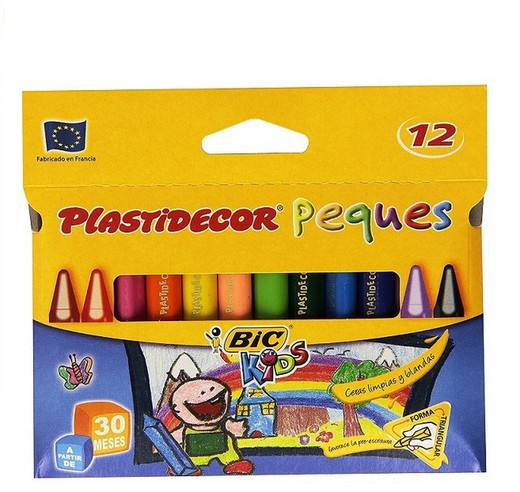 Plastidecor BIC-KIDS Triangular Petits 12 colors