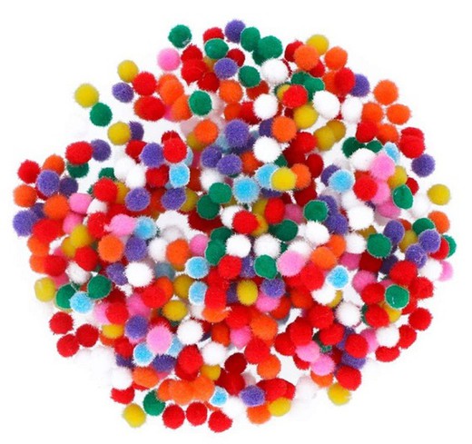 Pompones MINI polipropileno mix 5 mm