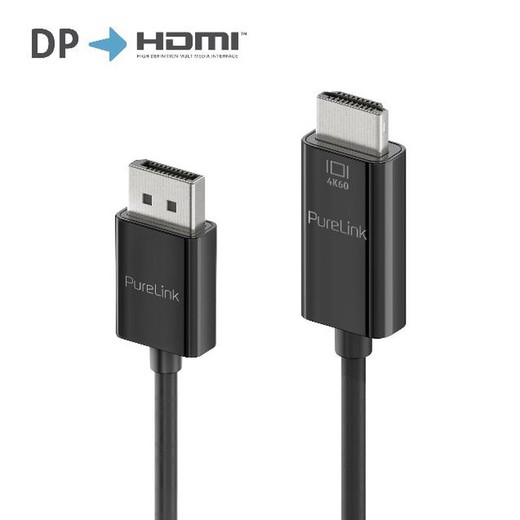 Purelink Cable Displayport A Hdmi Negre 1.5M