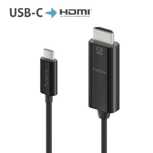 Purelink Cable Usb-C A Hdmi Negro 4K 18Gbps 3M