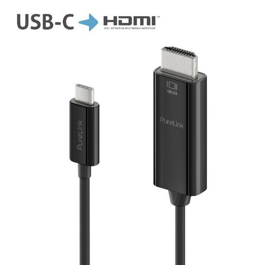 Purelink Cable Usb-C A Hdmi Negre 4K 18Gbps 3M