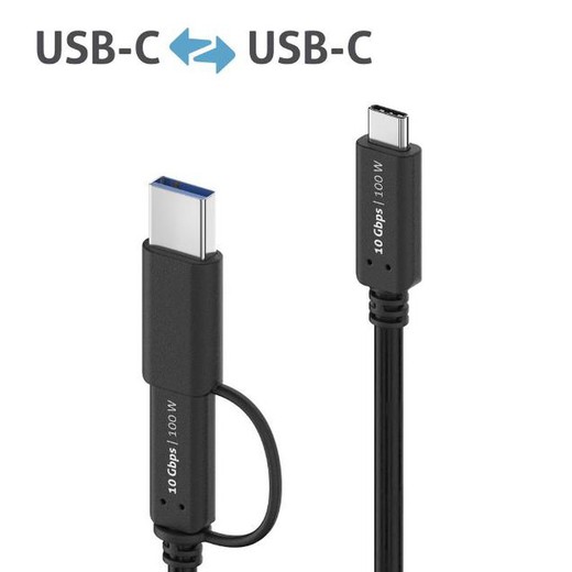 Purelink Cable USB-C A USB-A 3.2 10Gbps 100W 1M