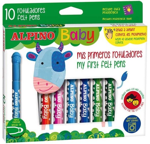 Rotulador ALPINO Baby 10 colores