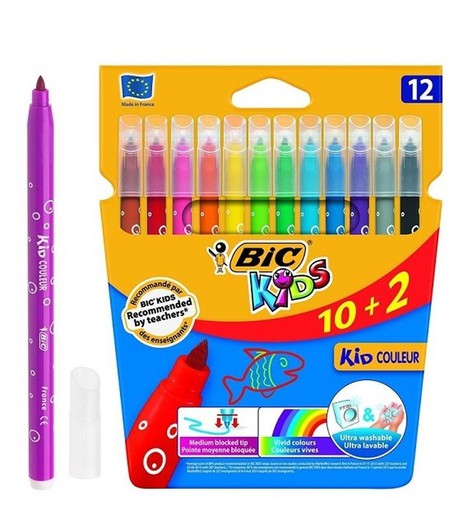 Retolador BIC Kids 10 + 2 colors