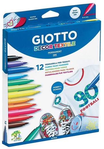 Rotulador color Giotto Decor Textile 12 und.