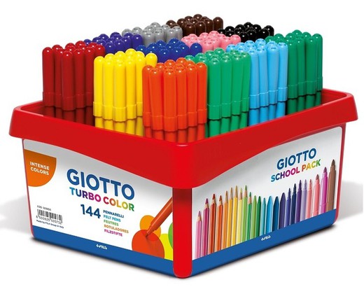 Rotulador color GIOTTO School Pack Turbo Color 144 und.
