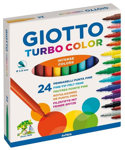 Rotulador color GIOTTO Turbo Color 24 und.